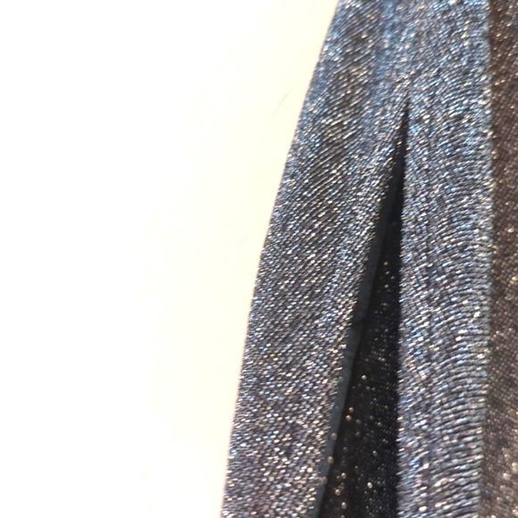 Velvet by Graham & Spencer Silver Metallic Sparkly Dolman Split Sleeve Top - Picture 7 of 15